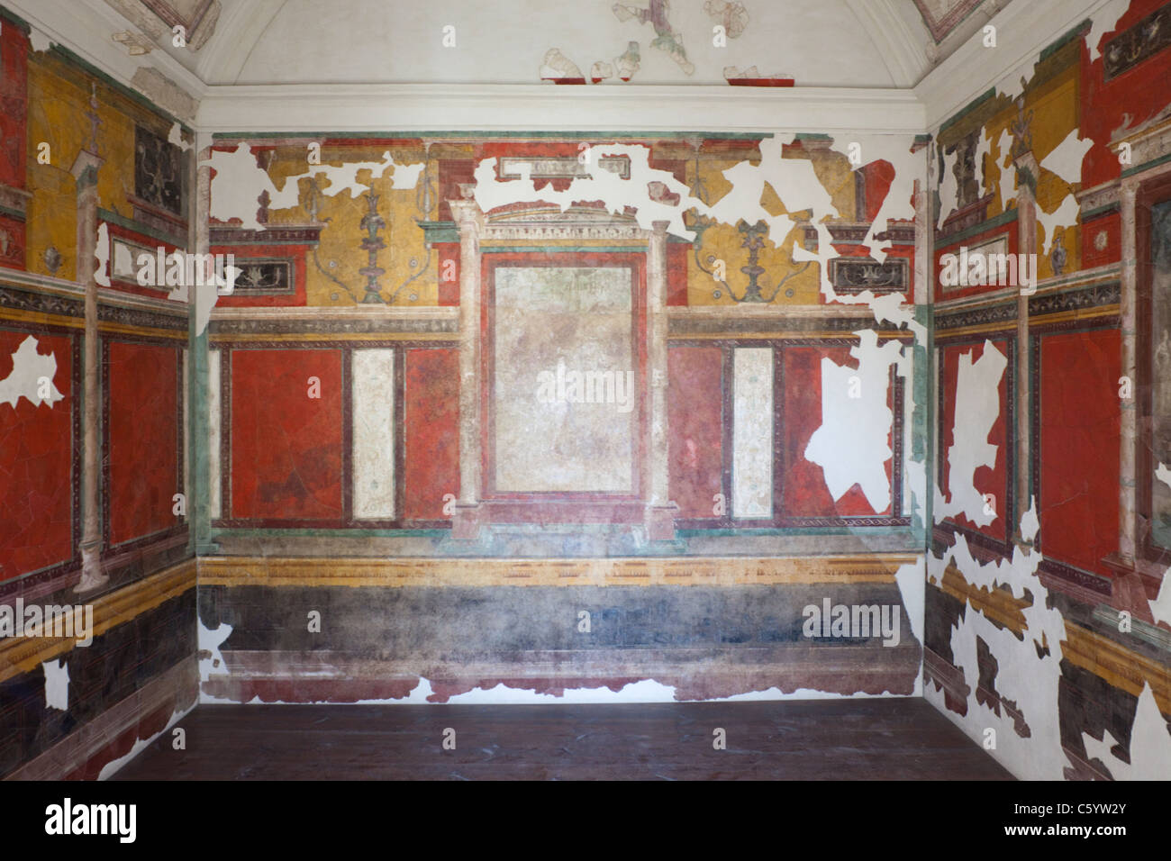 Interior of the House of Augustus, The Palatine, Rome, Italy Stock