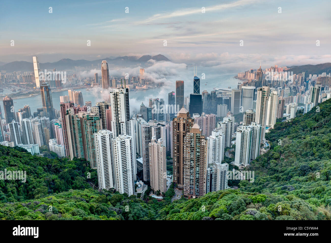 Hong Kong Skyline in the Late Afternoon from Victoria Peak Stock Photo ...