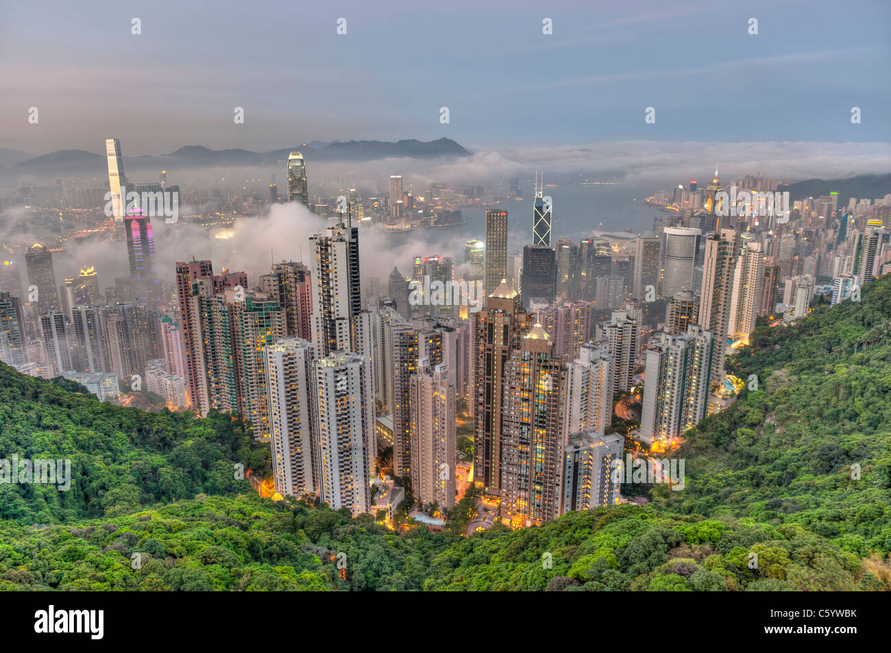 Hong Kong Skyline in the Late Afternoon from Victoria Peak Stock Photo ...