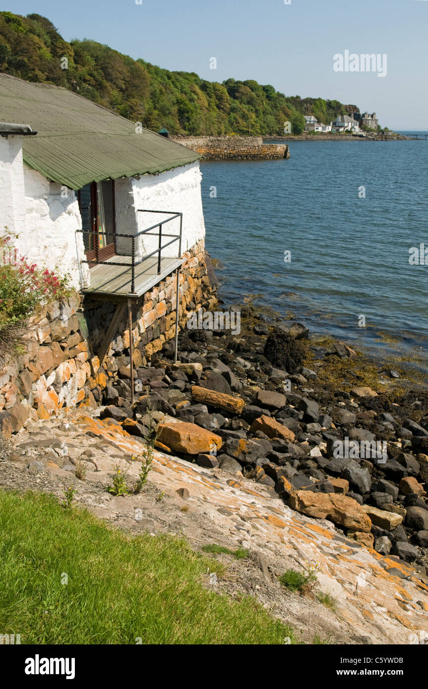 Aberdour Harbour and Boat Club Clubhouse, Fife, Scotland Stock Photo