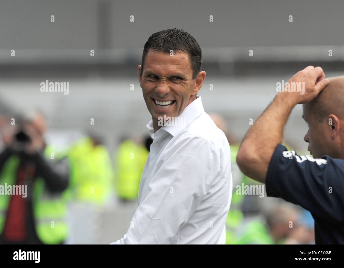 Brighton and Hove Albion football club manager Gus Poyet Stock Photo