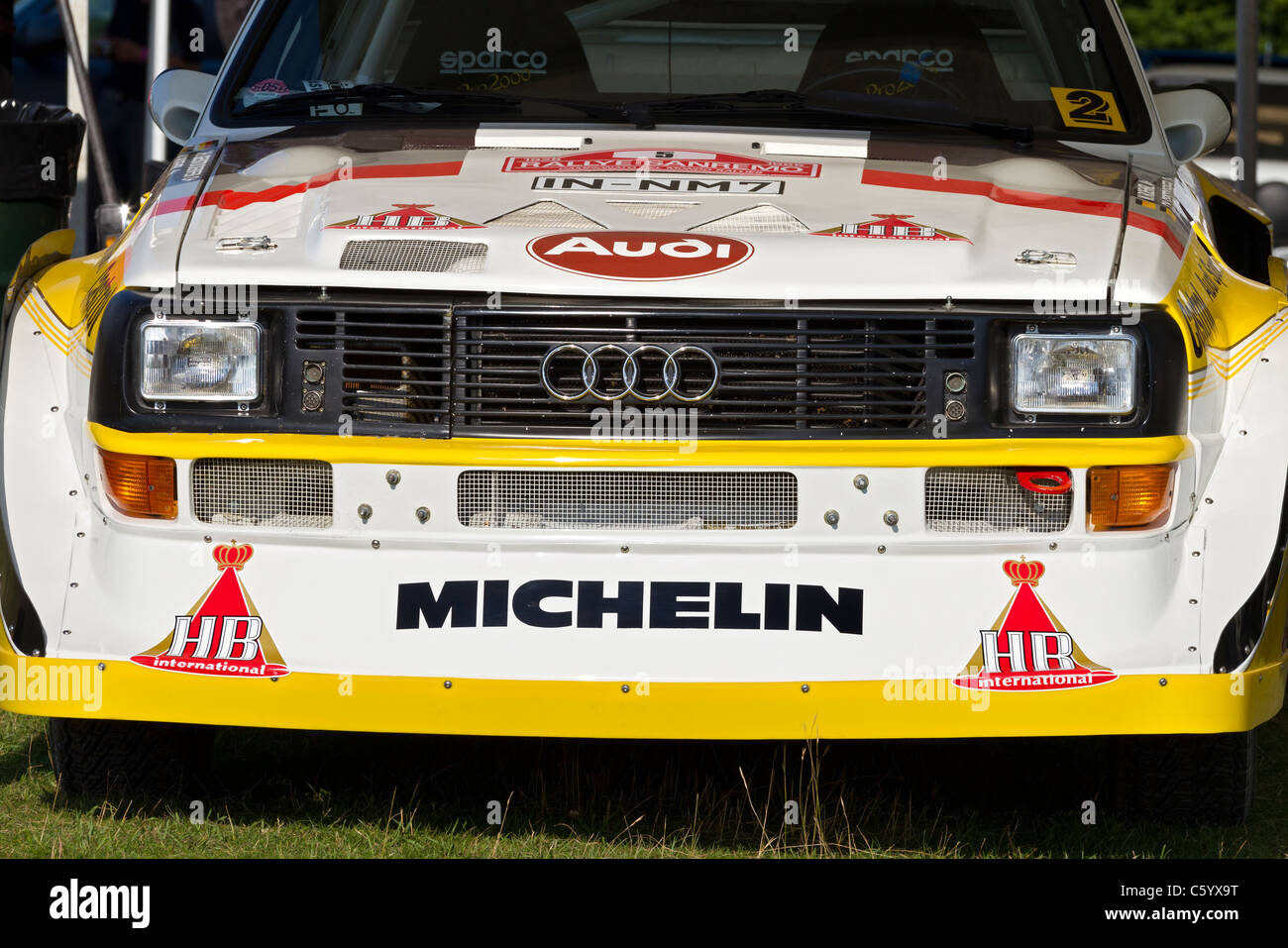 1985 Audi Sport Quattro S1 E2 group B rally car in the paddock at the 2011  Goodwood Festival of Speed, Sussex, UK Stock Photo - Alamy