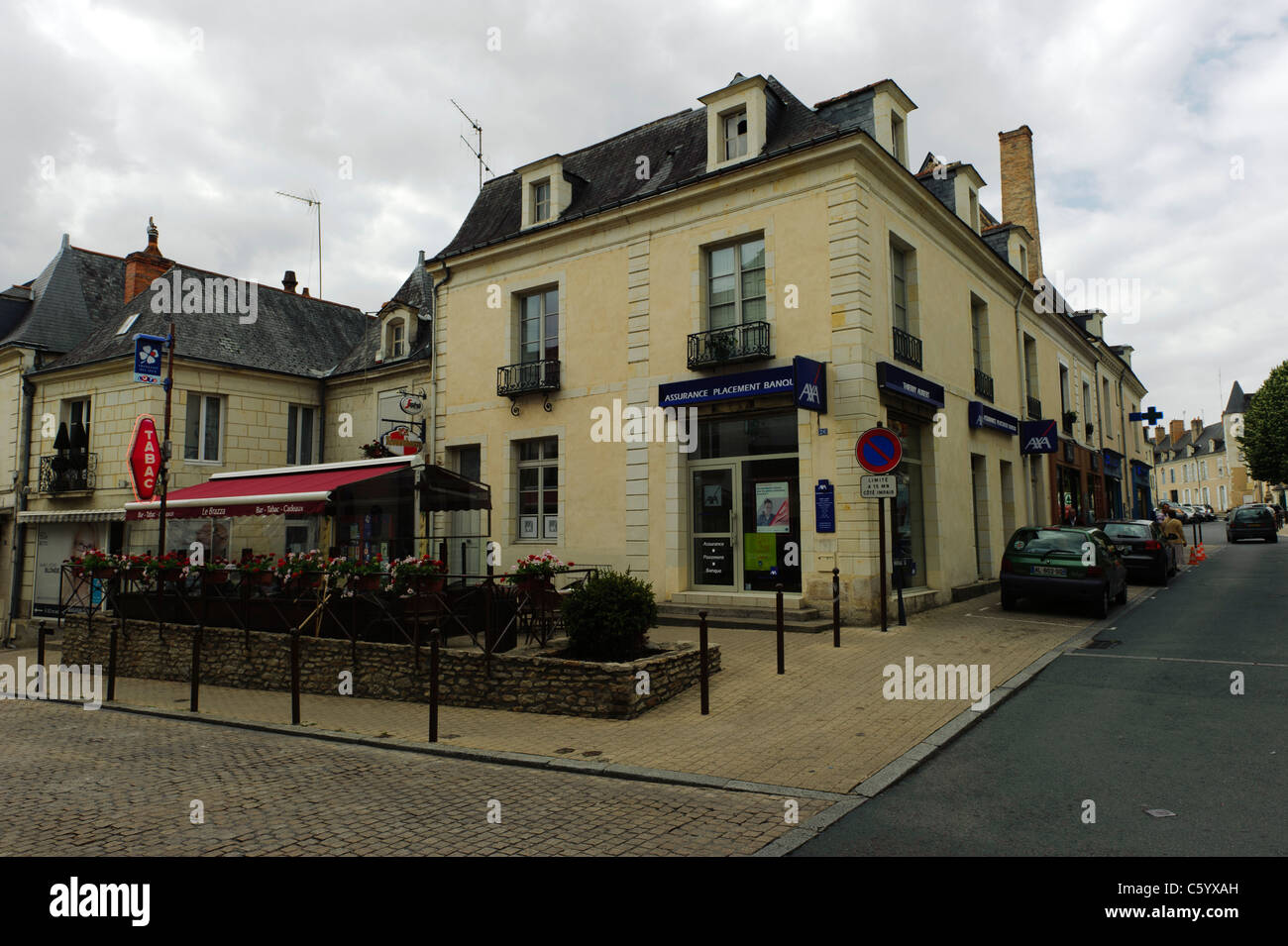 Bauge France, street scene Stock Photo