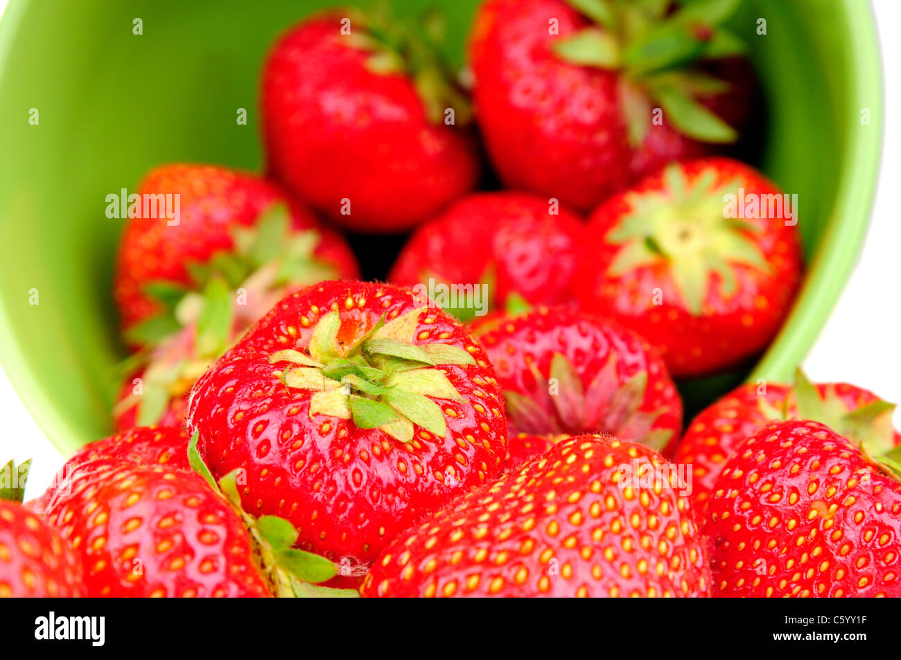 Strawberry isolated on a white background Stock Photo - Alamy