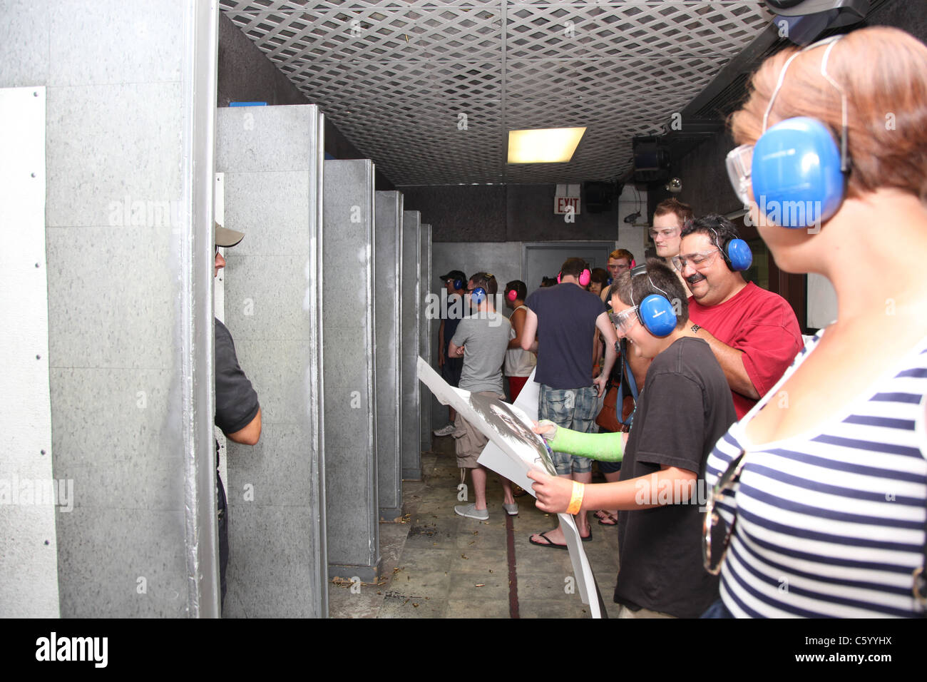 Indoor Gun Range, Las Vegas USA Stock Photo Alamy
