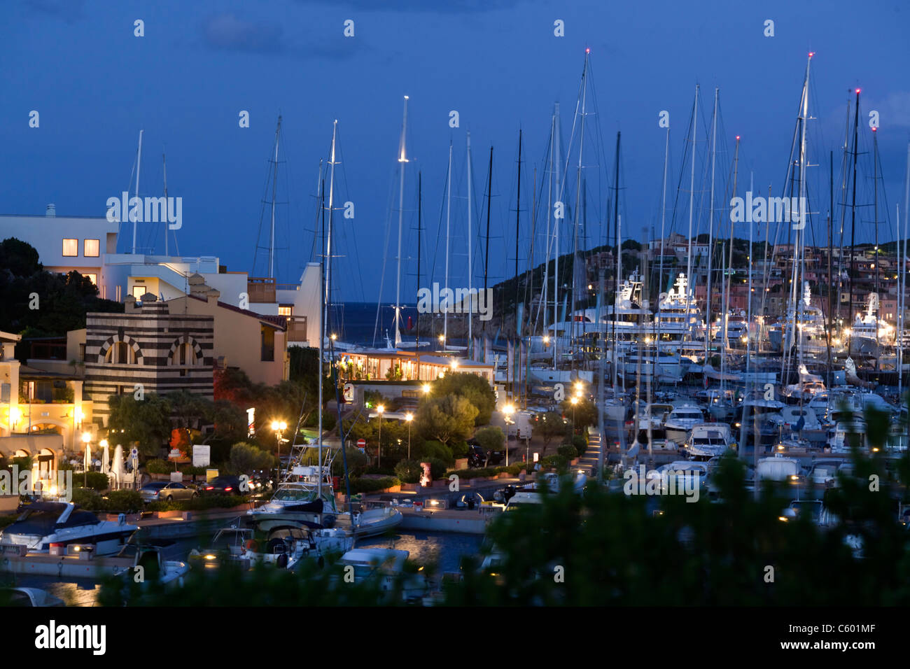 Italy Sardinia Costa Smeralda Porto Cervo Yachting Port , Marina Stock Photo