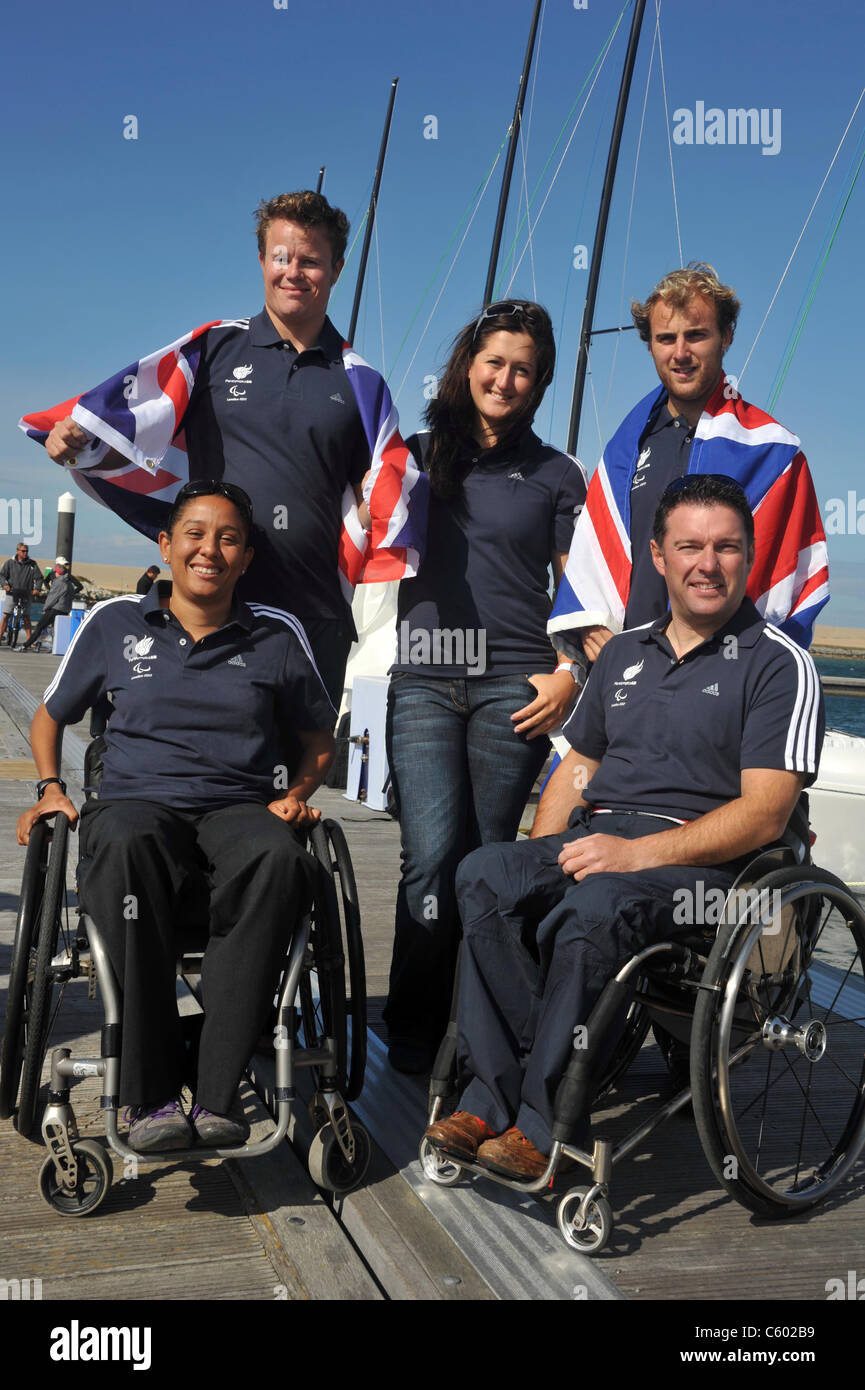UK, The first Paralympians for London 2012 were named today at The Weymouth Portland National sailing Academy. Stock Photo