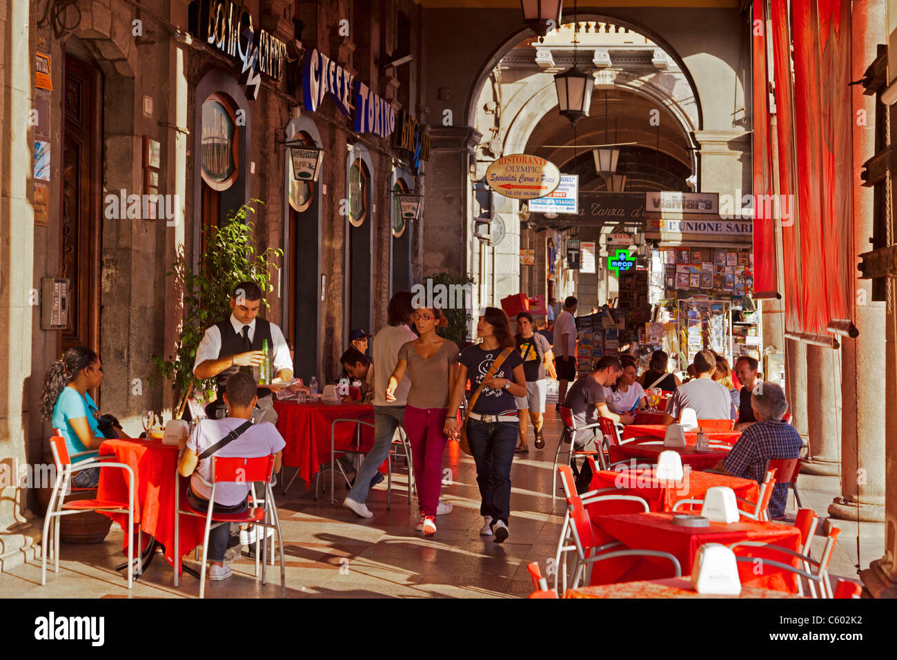 Cagliari , Cafe Torino, Italy Sardinia Stock Photo