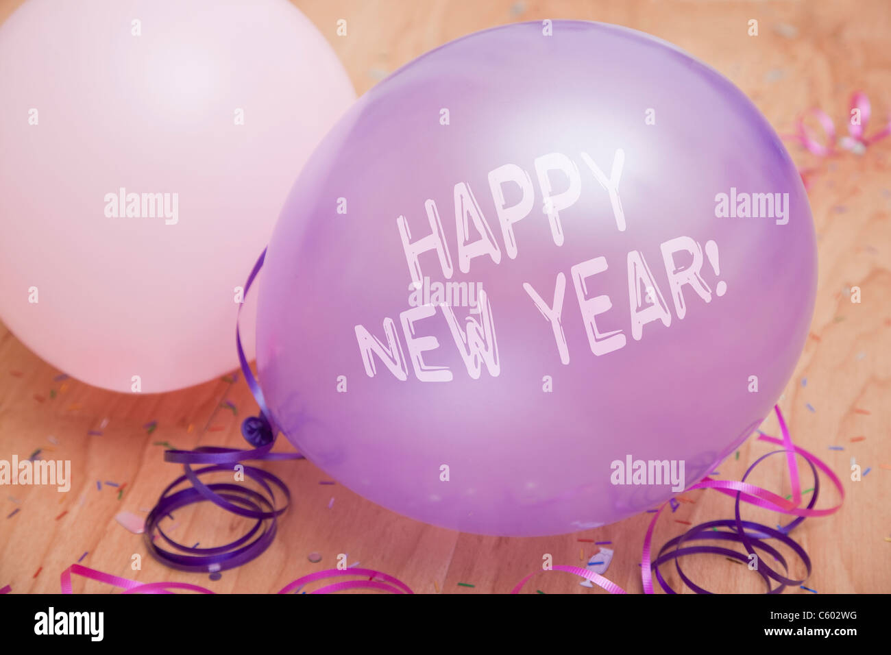 USA, Illinois, Metamora, close up of new year's eve party balloons Stock Photo
