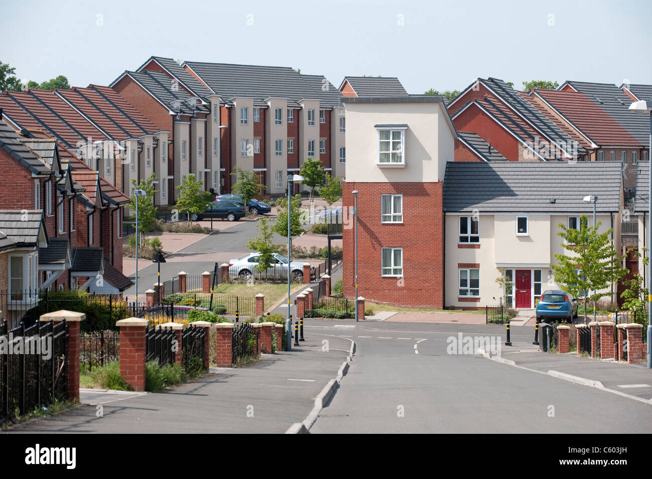 A housing estate of mixed private and social houses in the West