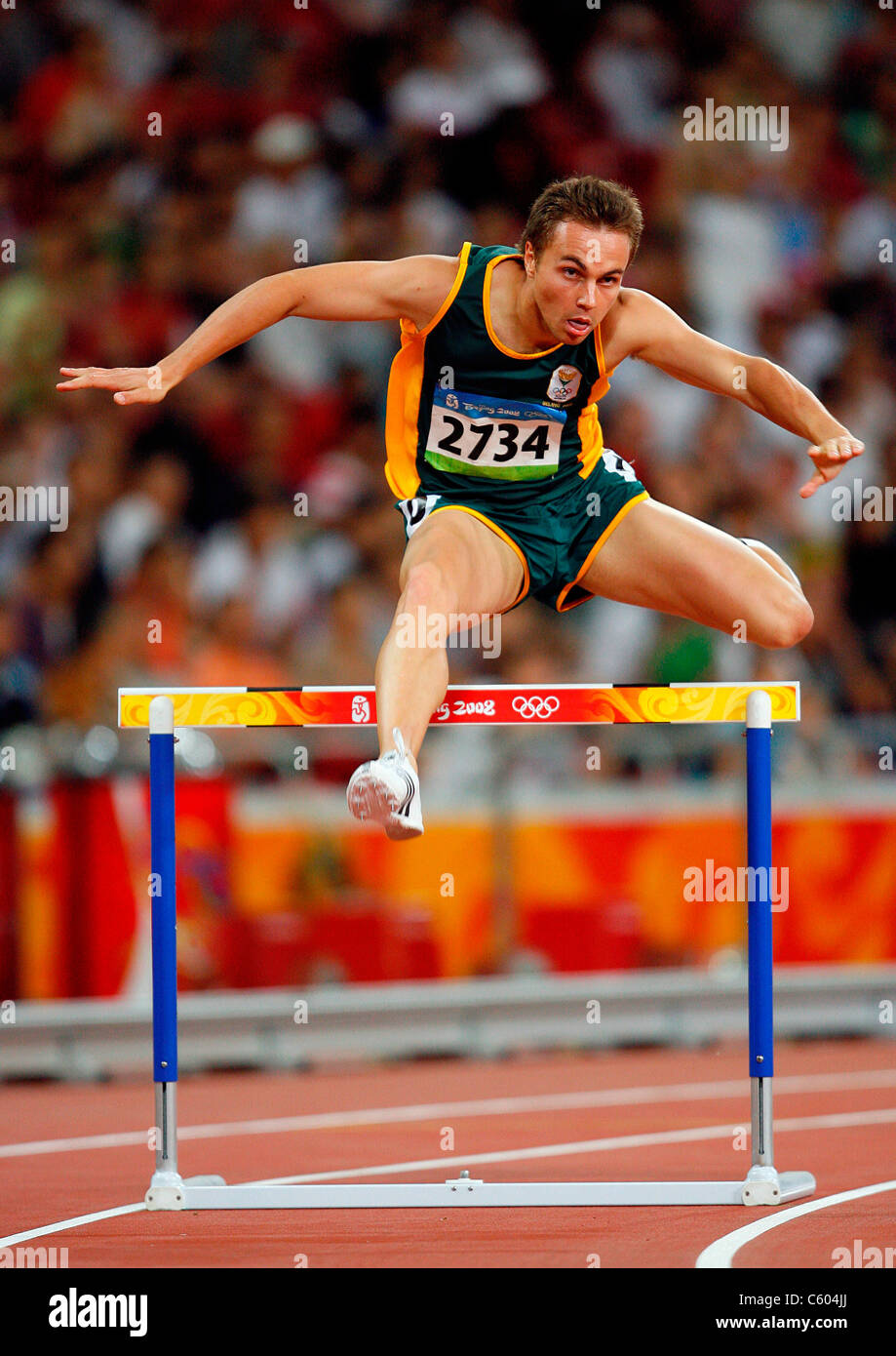 L.J VAN ZYL SOUTH AFRICA OLYMPIC STADIUM BEIJING CHINA 15 August 2008 Stock Photo