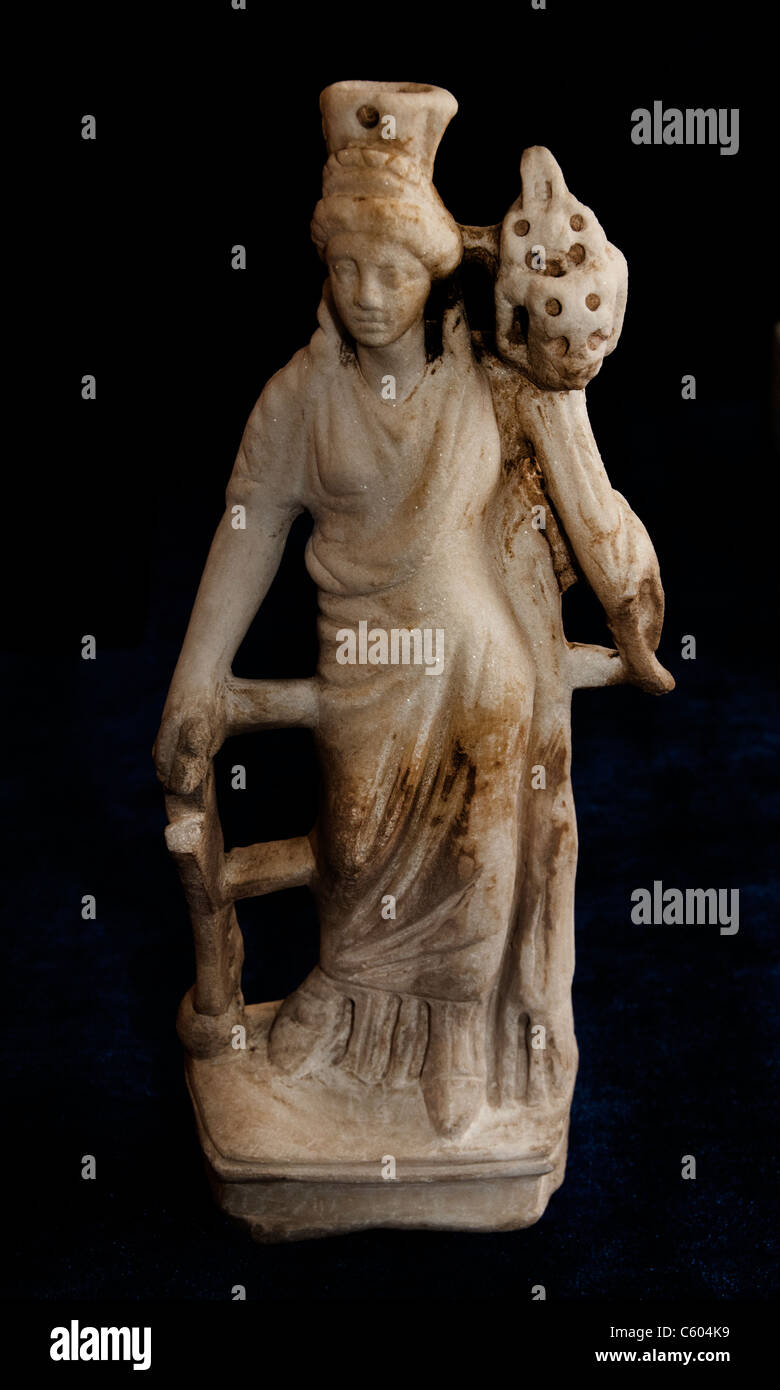 Statuette Marble Roman Perge Perga1 - 2 Cent AD Turkey Stock Photo