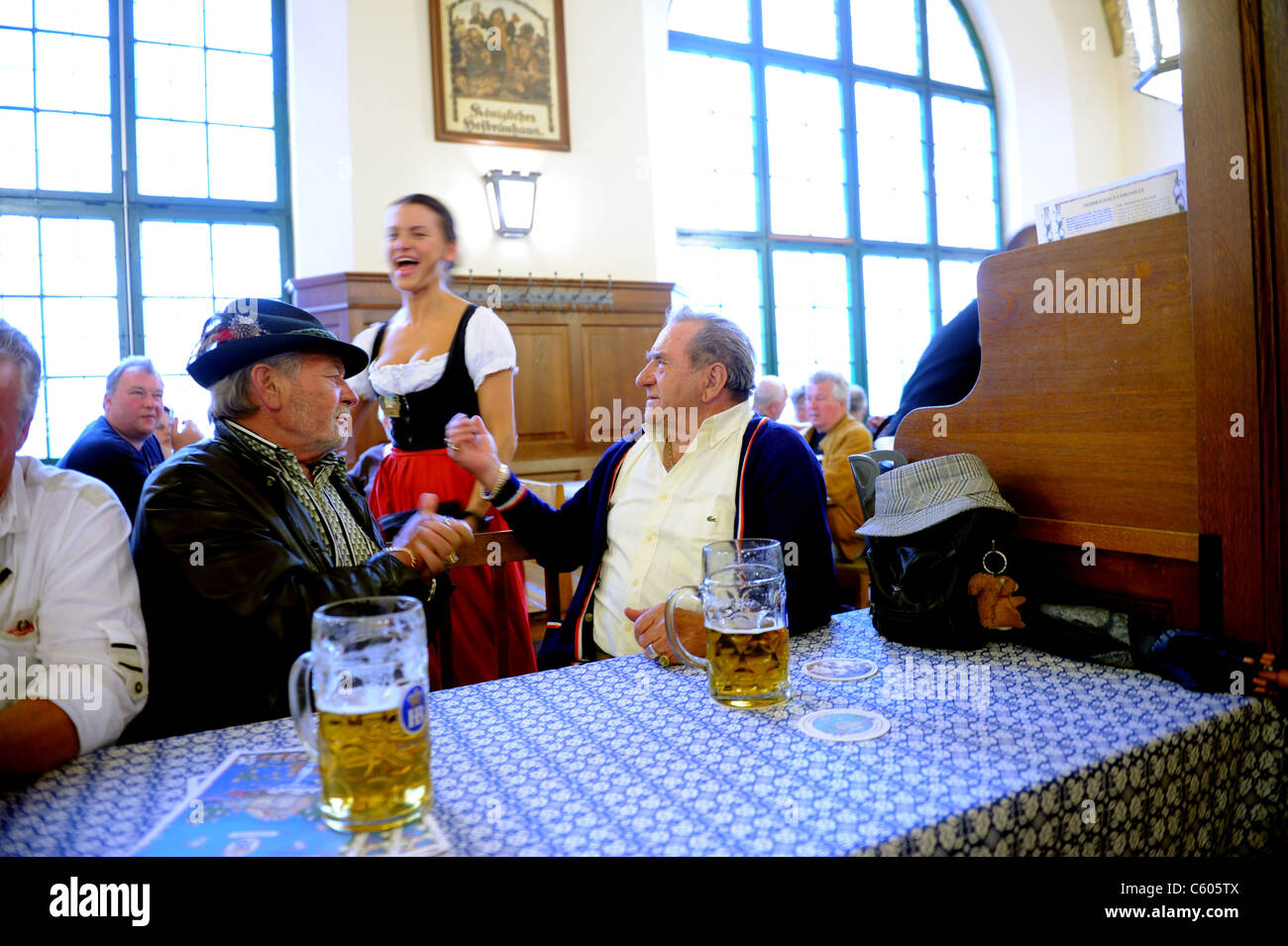 The Hofbrauhaus Munich Bavaria Germany Munchen Deutschland Stock Photo