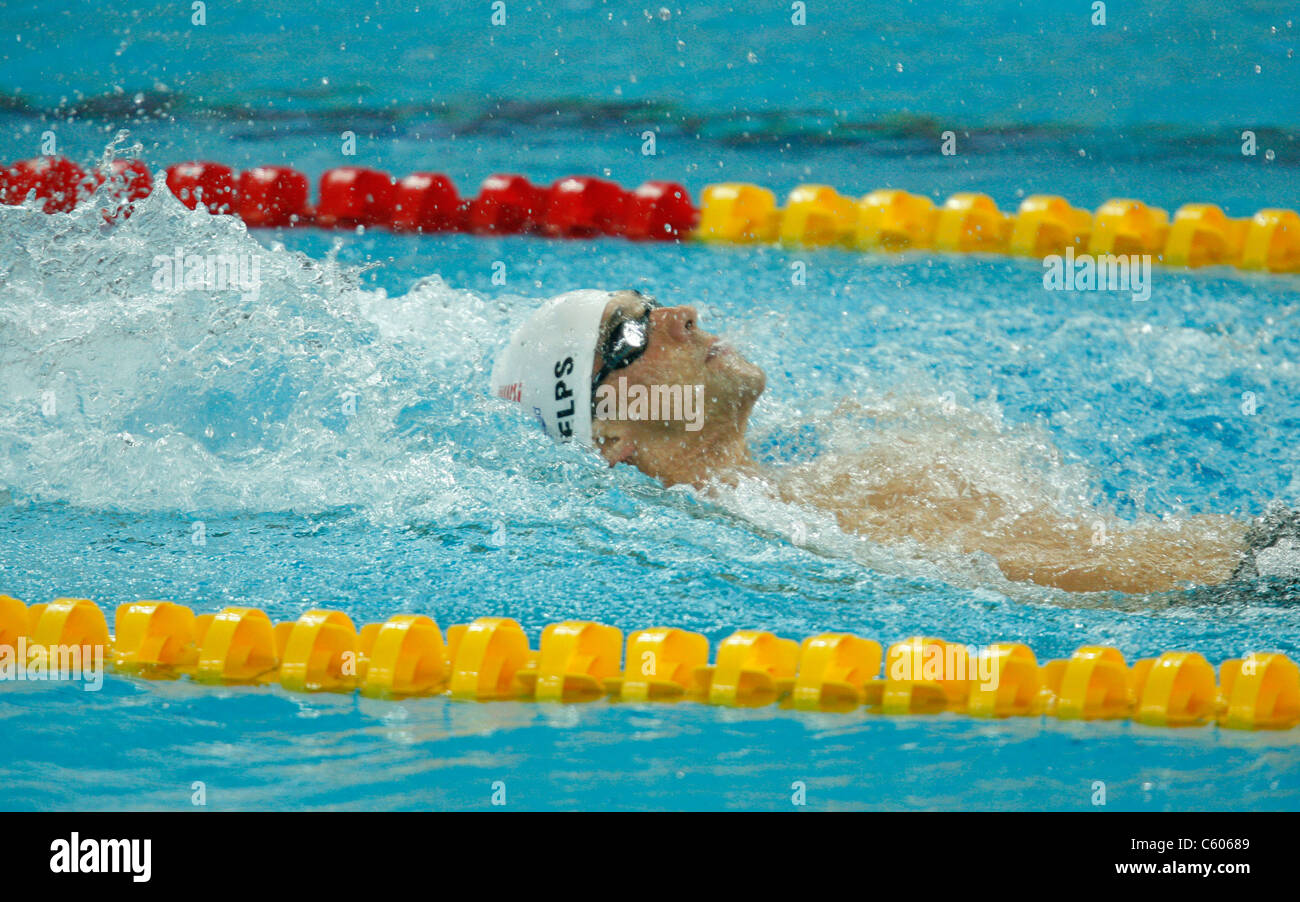 MICHAEL PHELPS MENS 400M INDIVIDUAL MEDLEY OLYMPIC STADIUM BEIJING CHINA 09 August 2008 Stock Photo