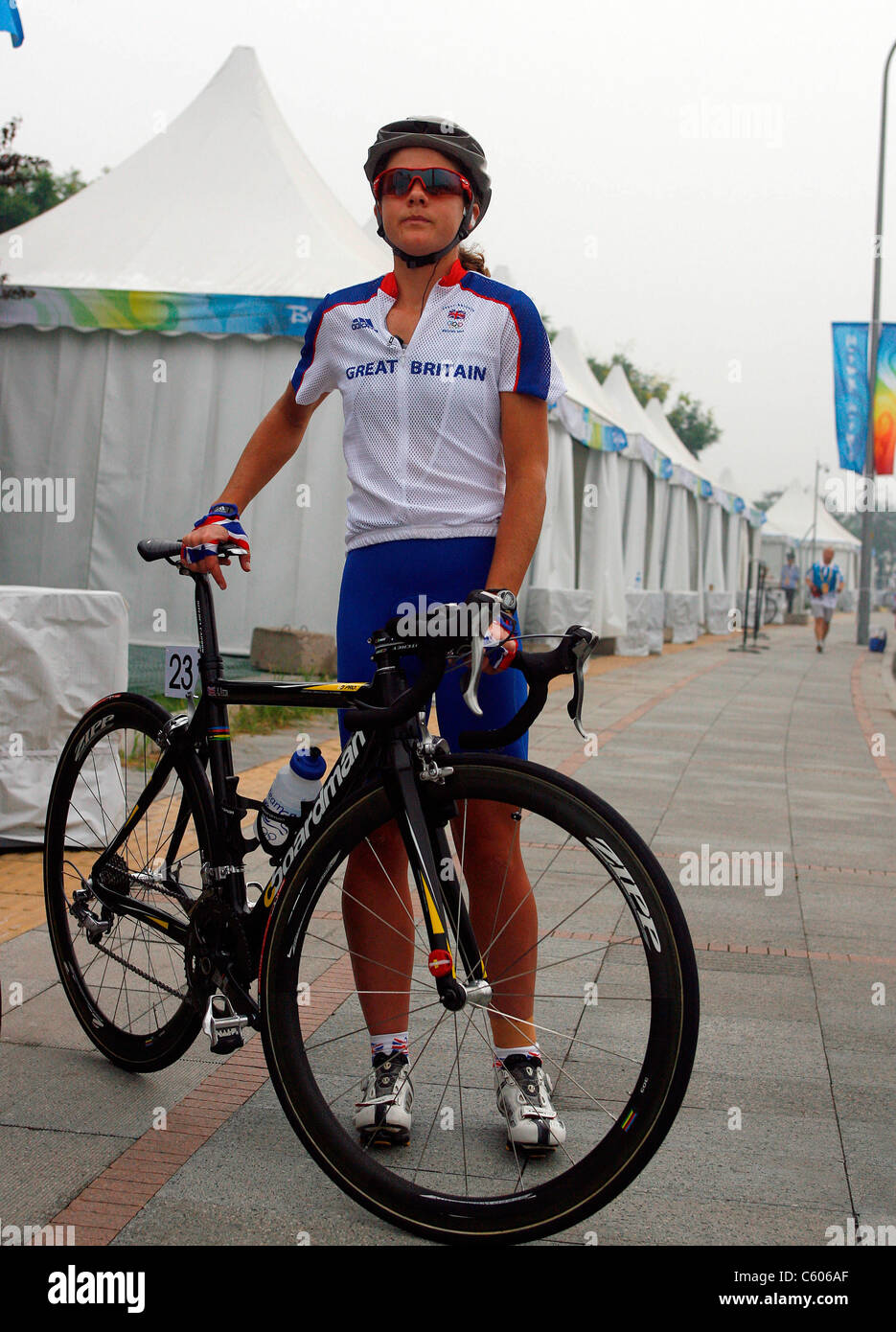 SHARON LAWS WOMENS CYCLING ROAD RACE OLYMPIC STADIUM BEIJING CHINA 10 August 2008 Stock Photo