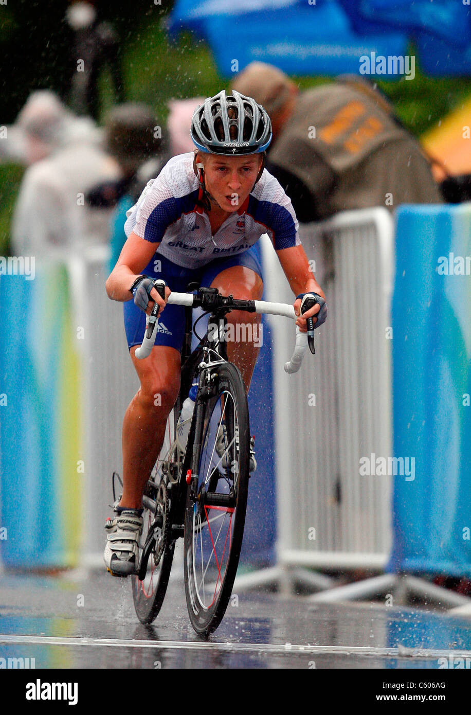 EMMA POOLEY WOMENS CYCLING ROAD RACE OLYMPIC STADIUM BEIJING CHINA 10 August 2008 Stock Photo