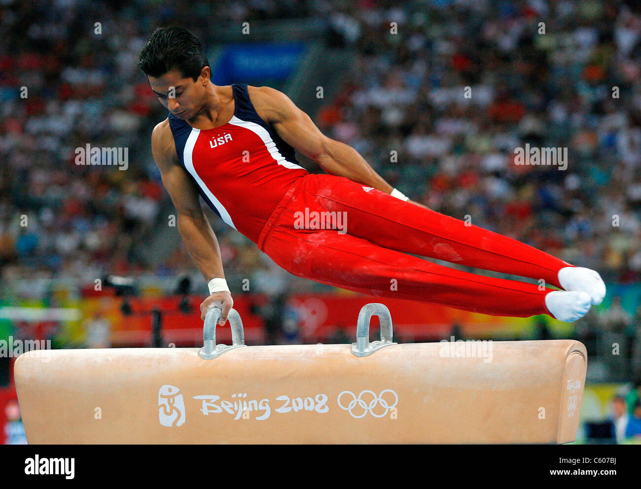 RAJ BHAVSAR USA OLYMPIC STADIUM BEIJING CHINA 12 August 2008 Stock