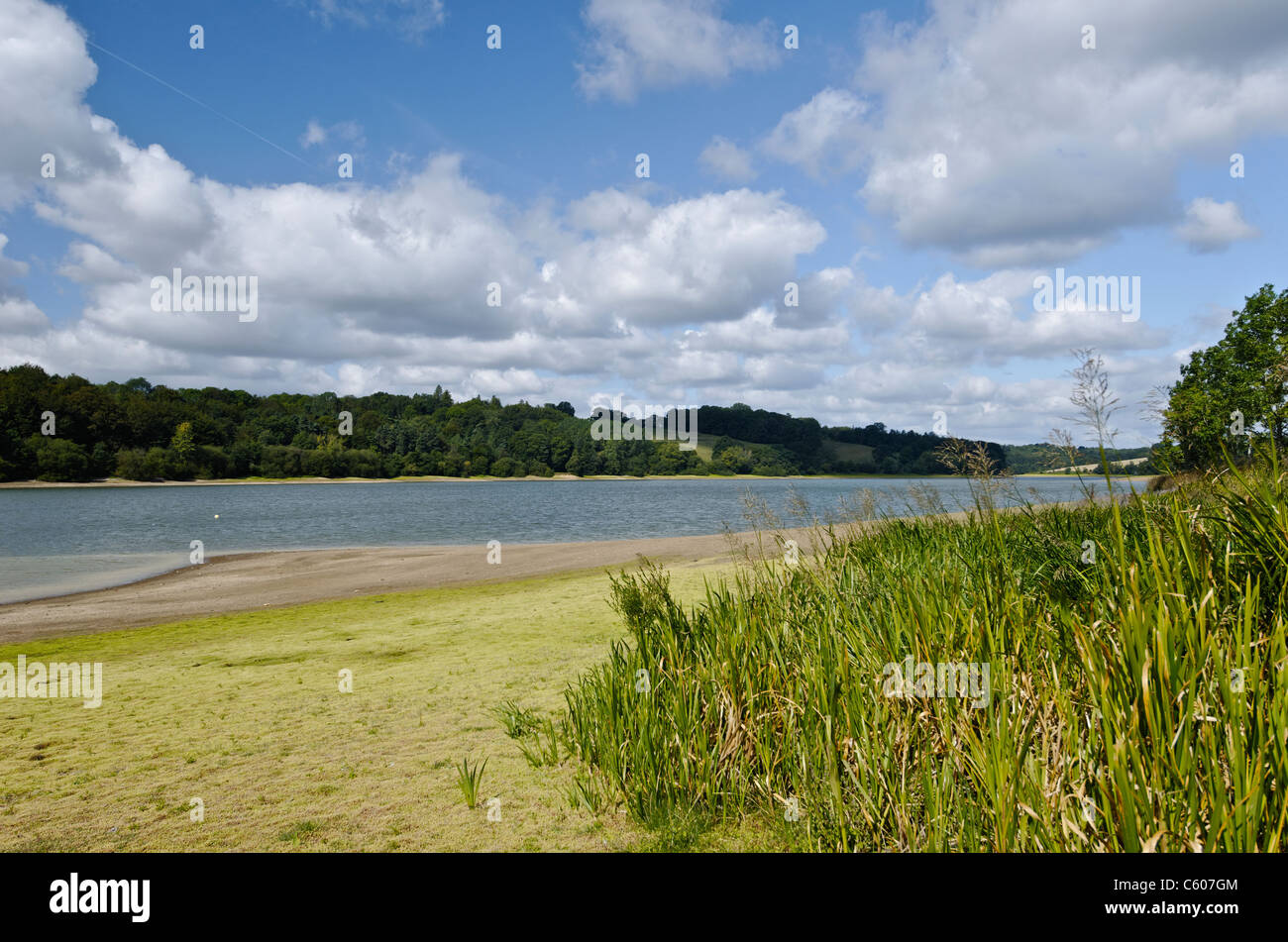 Receding water levels in Ardingly Reservoir Stock Photo Alamy