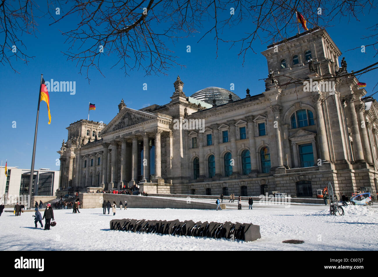 German parliament, Reichstag building, in winter sunshine, Berlin, Germany Stock Photo