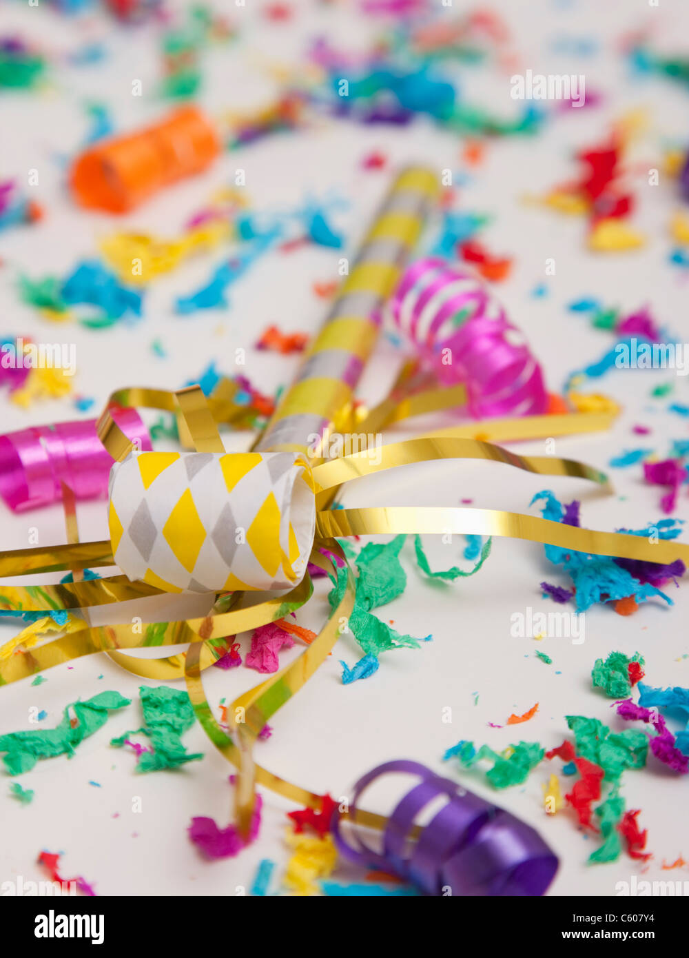 USA, Illinois, Metamora, Noisemaker with confetti Stock Photo Alamy