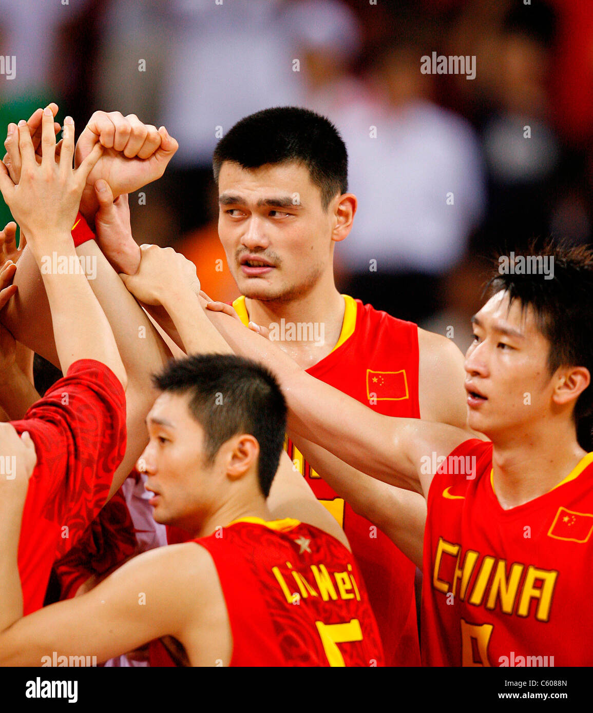 MING YAO ANGOLA V CHINA OLYMPIC STADIUM BEIJING CHINA 14 August 2008 ...