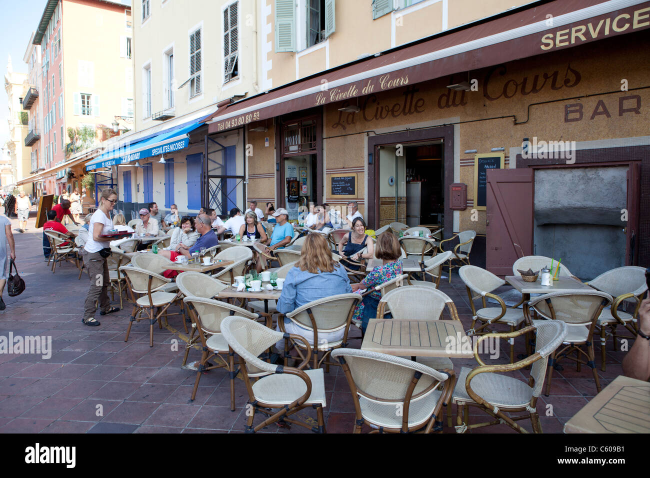 La Civette cafe Cours Saleya, Nice, France Stock Photo - Alamy