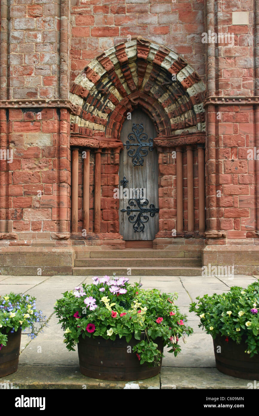 Side door of St. Magnus Cathedral in Kirkwall, Orkney Islands, Scotland Stock Photo