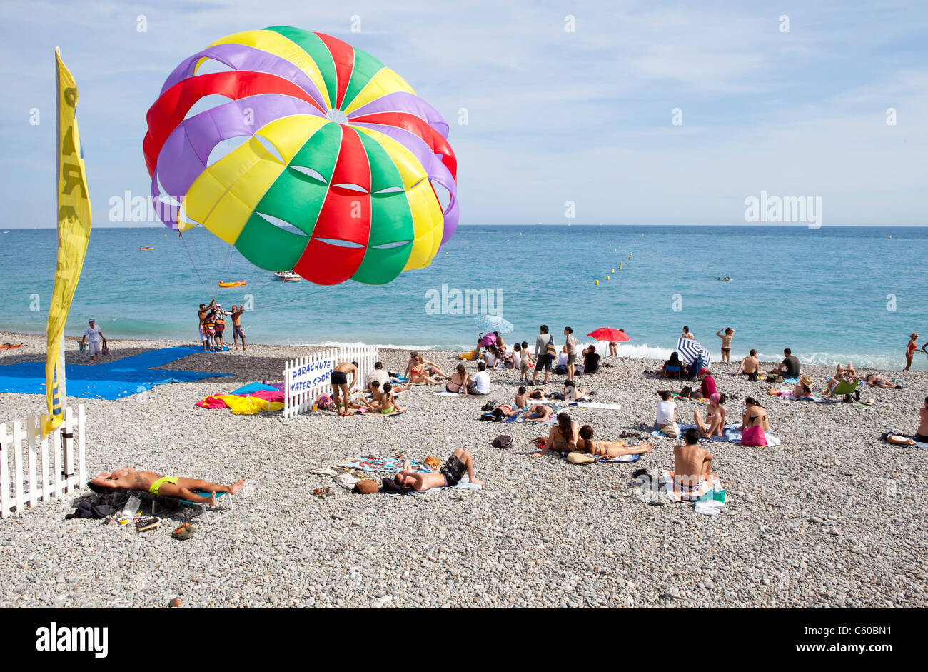 Parasailing in Nice, France Stock Photo Alamy