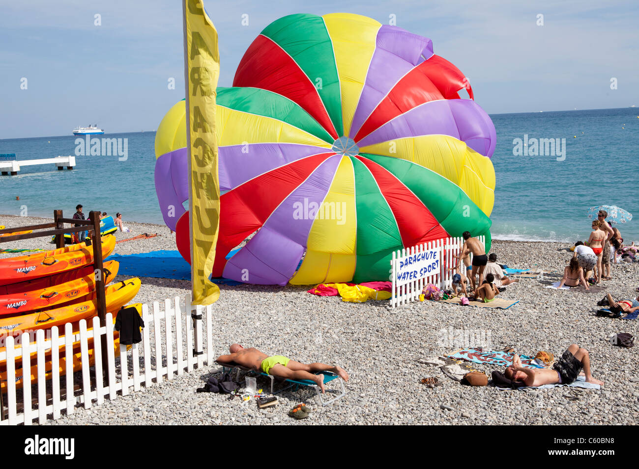 Parasailing in Nice, France Stock Photo Alamy