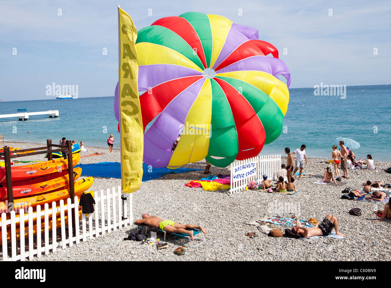 Parasailing in Nice, France Stock Photo Alamy