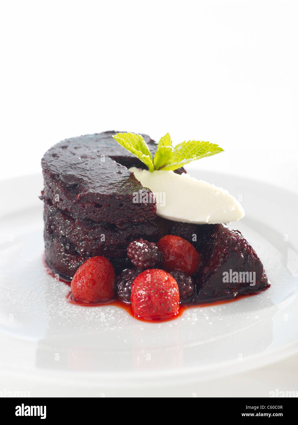 summer pudding dessert Stock Photo Alamy