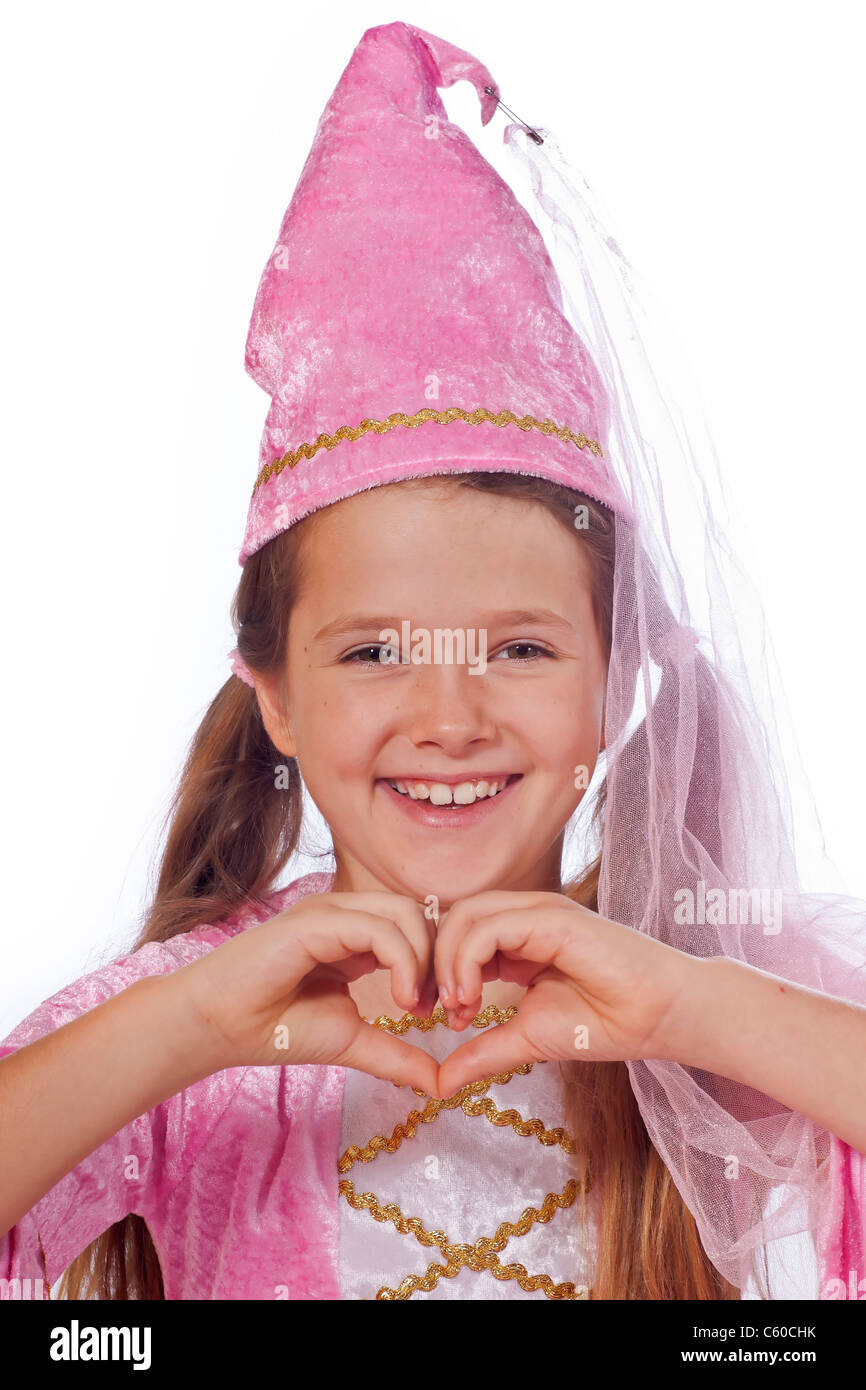 eight year old girl in a costume dressed as a fairy Stock Photo Alamy