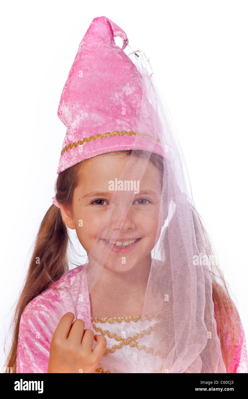 eight year old girl in a costume dressed as a fairy Stock Photo Alamy