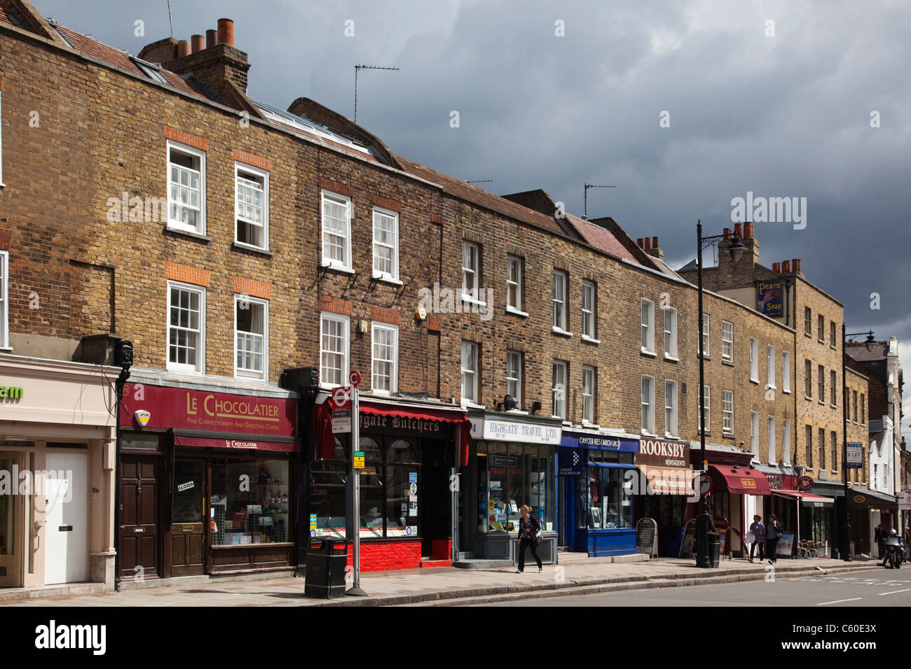 Highgate High Street, Highgate Village, London, England, UK Stock Photo