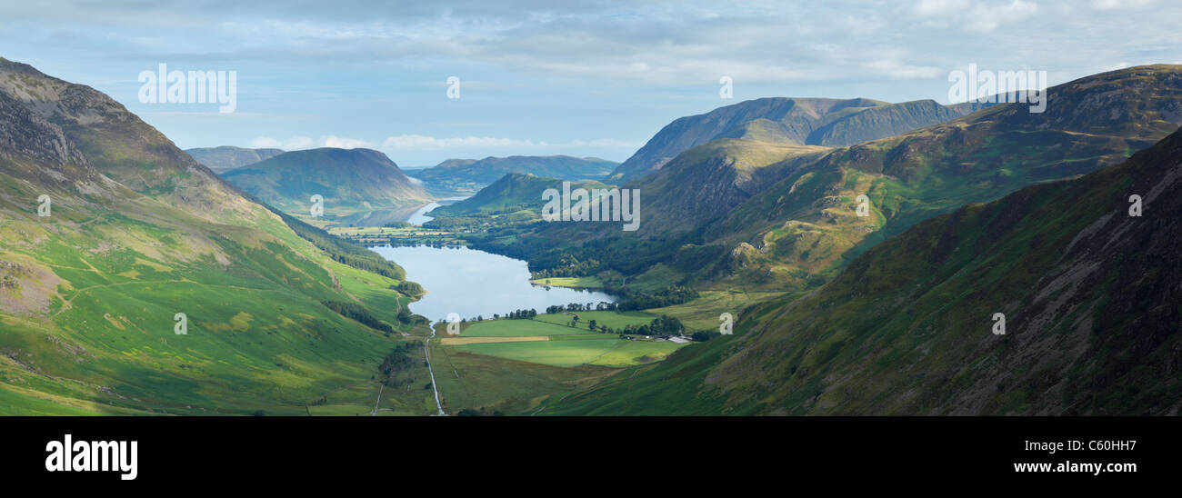 Buttermere and Crummock Water. Lake District National Park. Cumbria. England. UK. Stock Photo