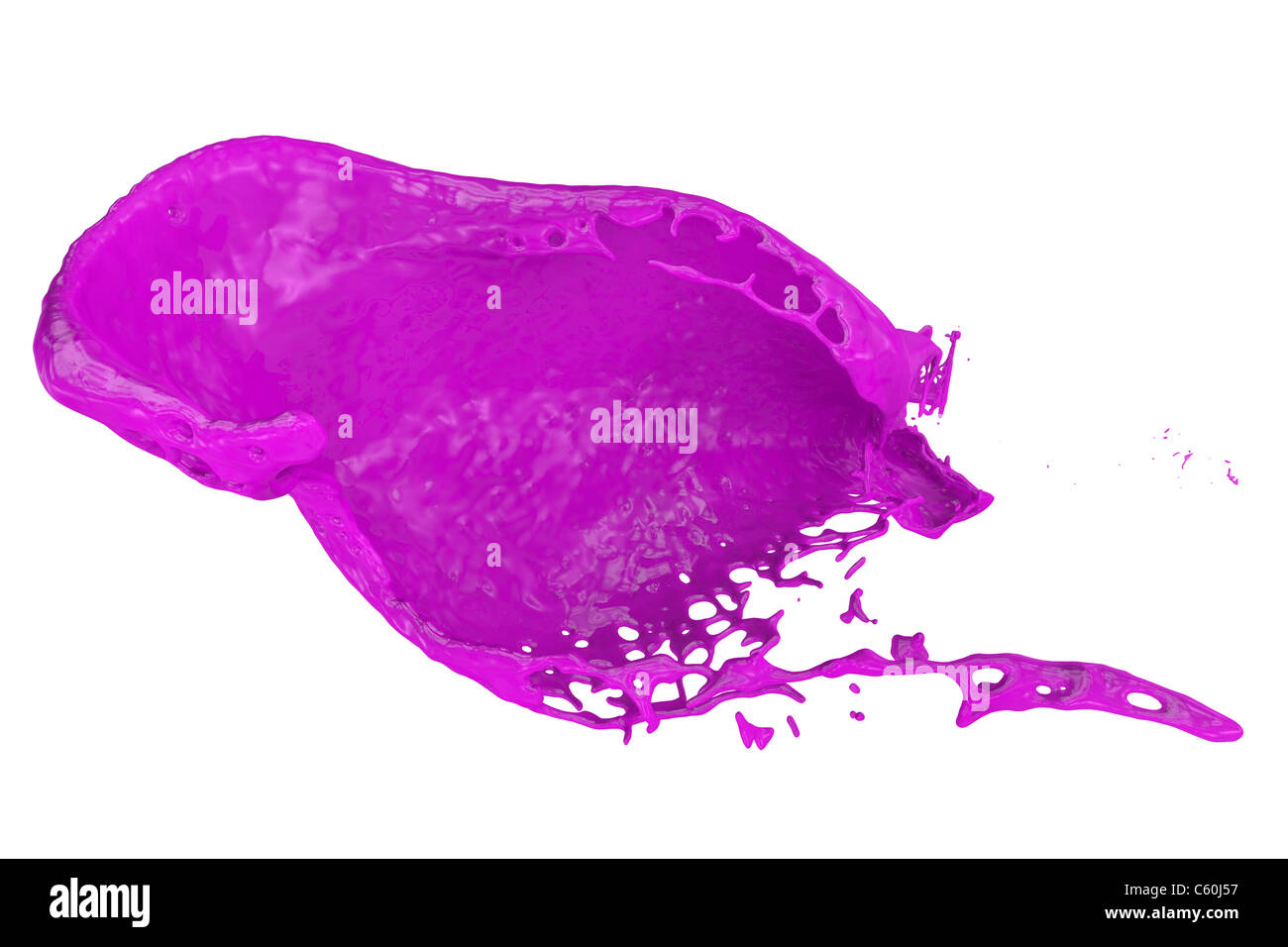 splash of purple paint, isolated on white background Stock Photo - Alamy