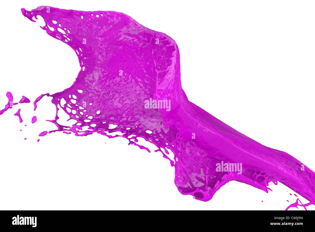 purple color splash, isolated on white background Stock Photo - Alamy