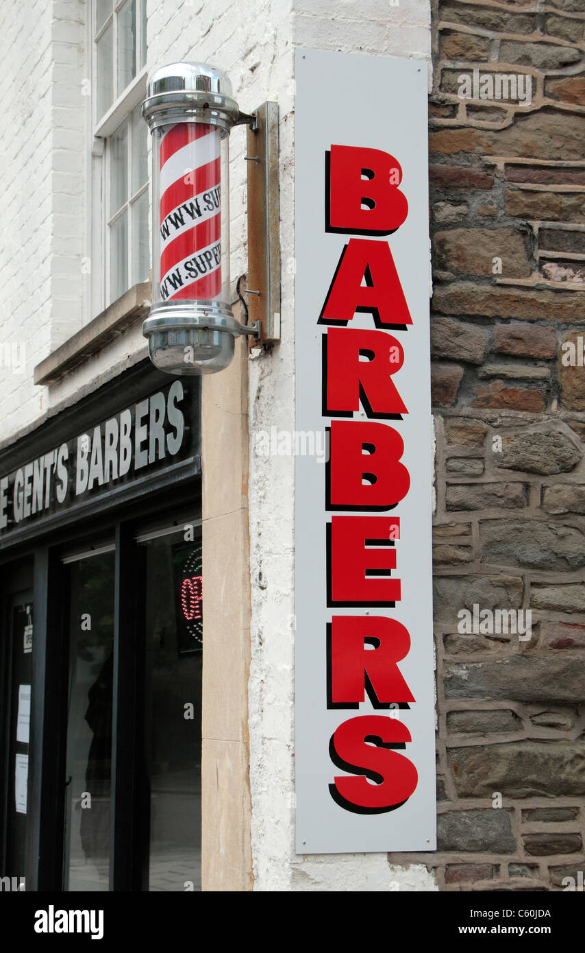BARBER SHOP SIGN BARBERS POLE PAVEMENT SIGN LAMP POST SIGN 