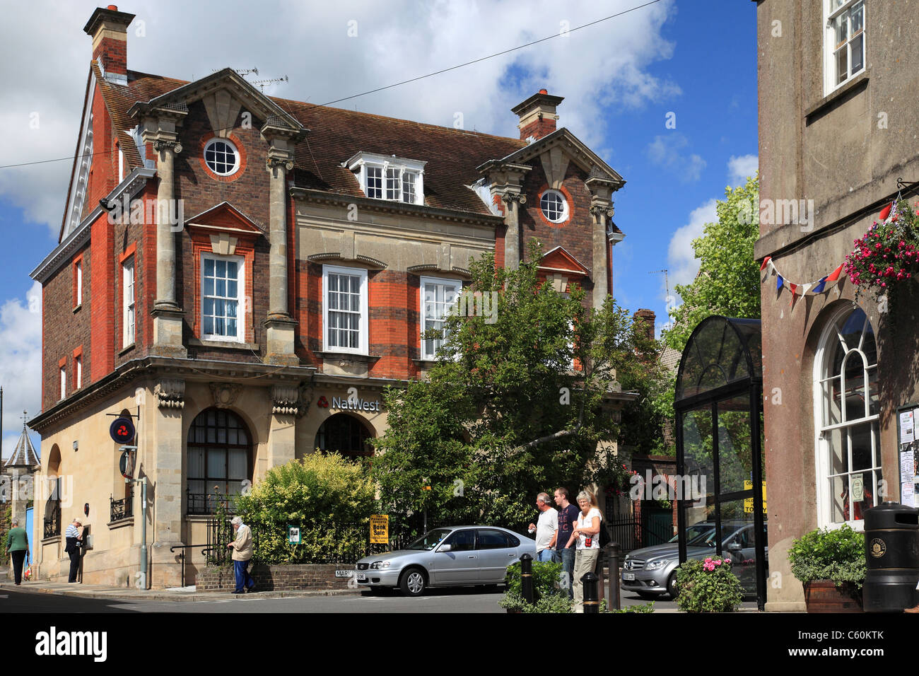 Petworth town, old bank building, Market Square, West Sussex, England