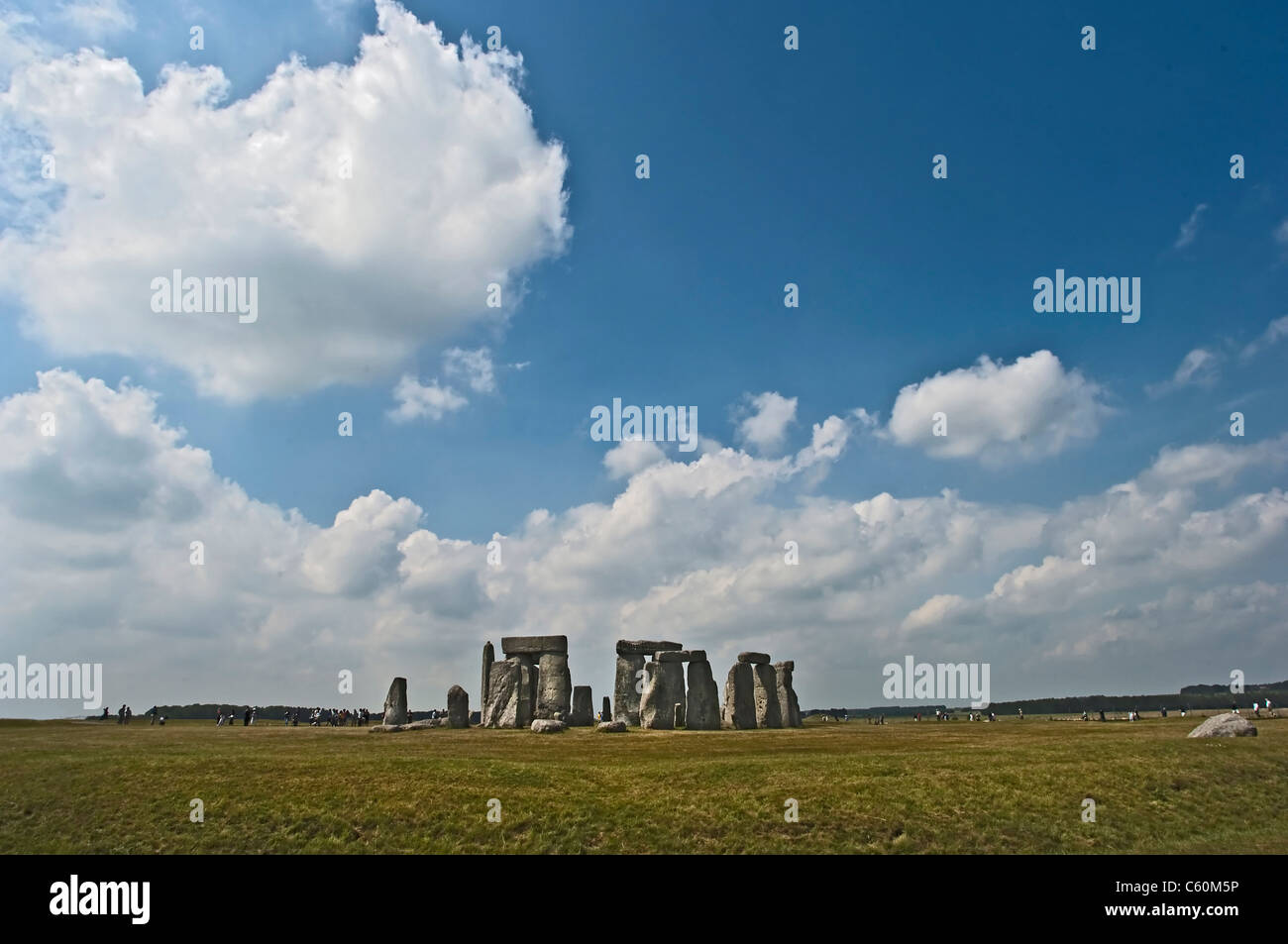 Stonehenge rock formation in field Stock Photo