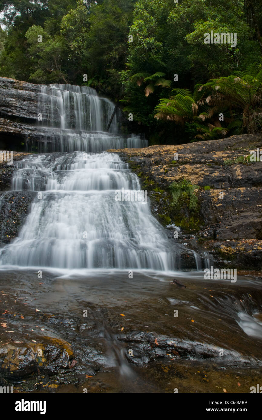 The beautiful waterfall in forest spring long exposure Lady