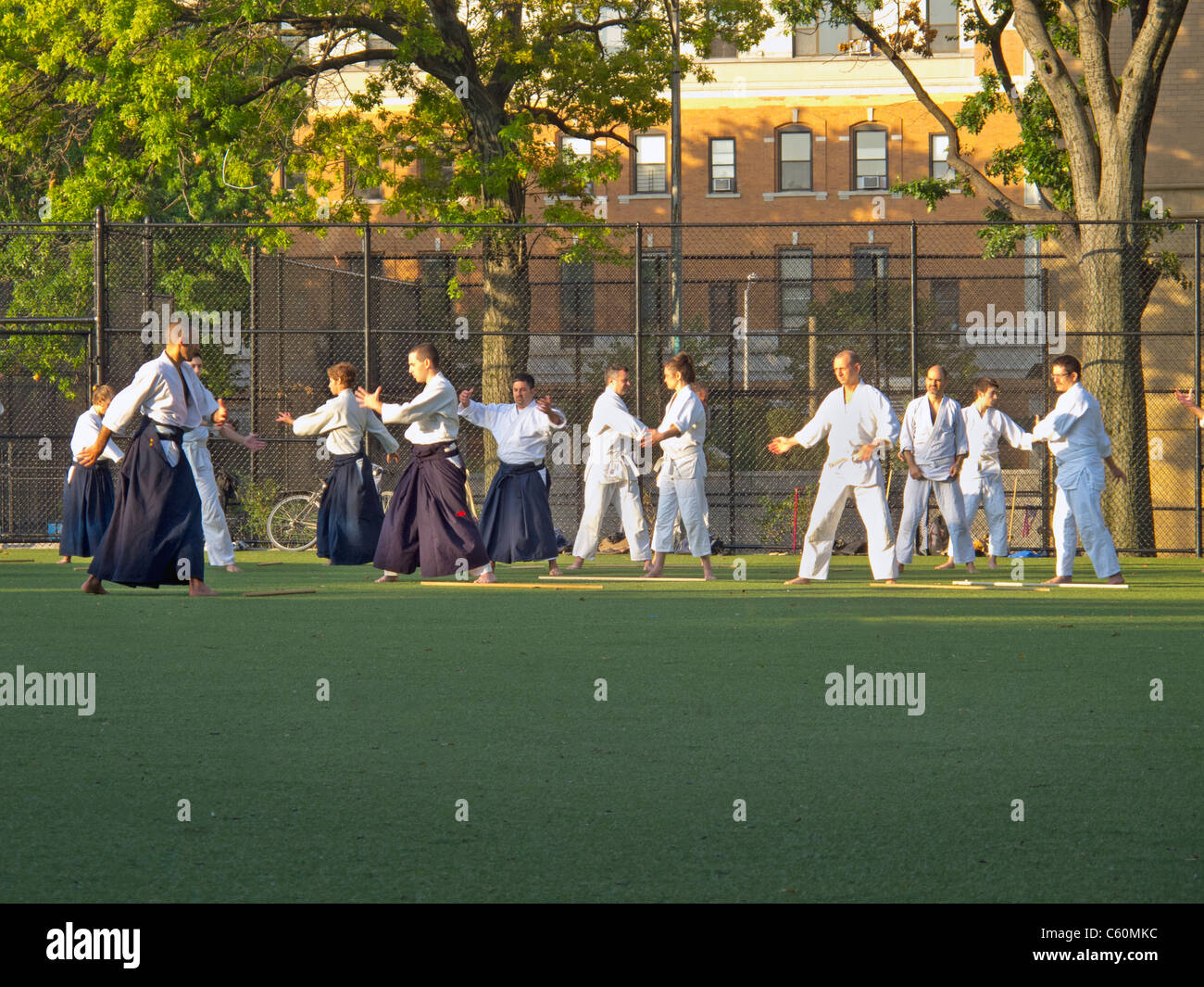 Japanese martial arts practice in Brooklyn NYC Stock Photo Alamy