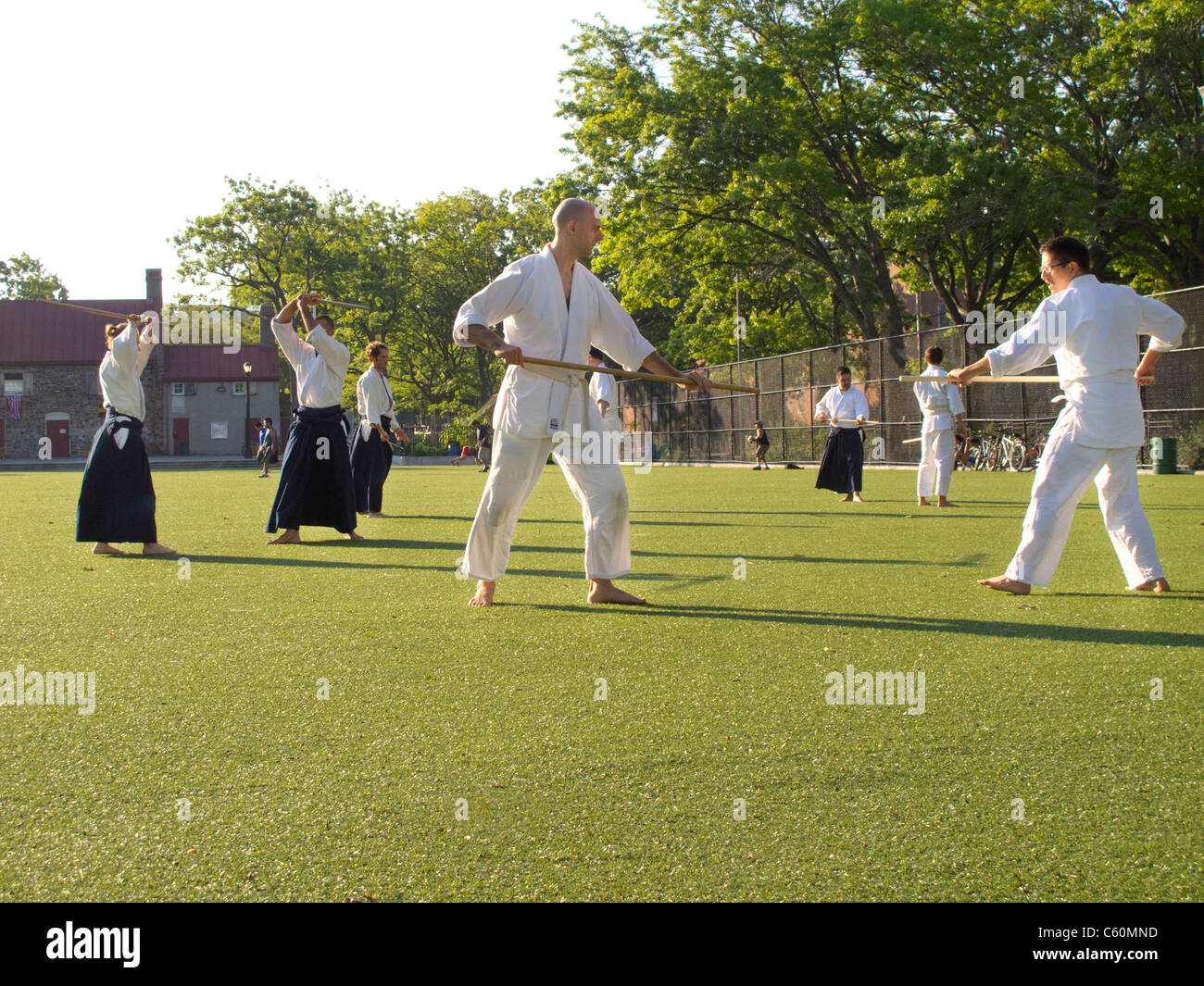 Japanese martial arts practice in Brooklyn NYC Stock Photo Alamy