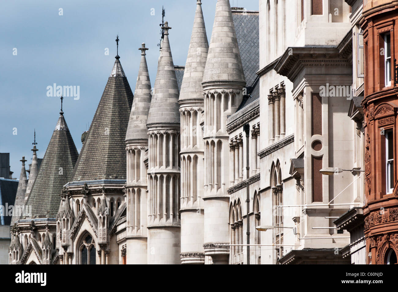 Royal Courts of Justice, The Strand, in the City of Westminster, London Stock Photo