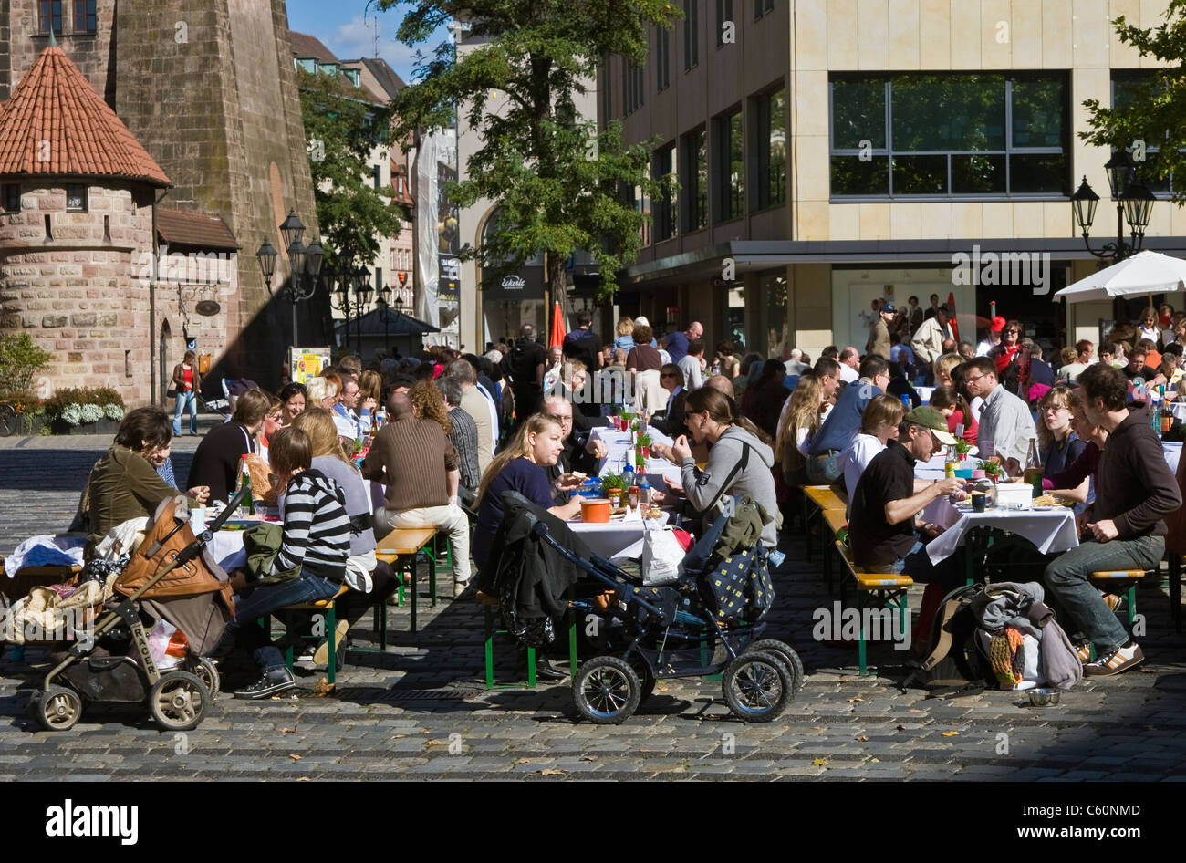 Sunday picnic at Nuremberg, Germany Stock Photo Alamy
