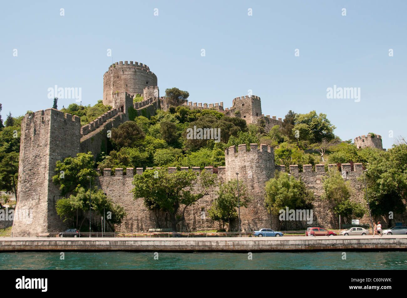 Rumelihisarı Rumelian Rumeli Castle is a fortress Istanbul Turkey European side of the Bosporus sultan Ottoman Sultan Mehmed II Stock Photo