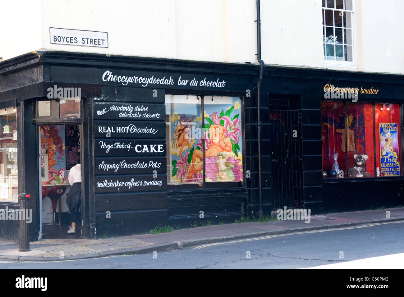 Brighton East Sussex Choccywoccydoodah bar du chocolat or chocolate
