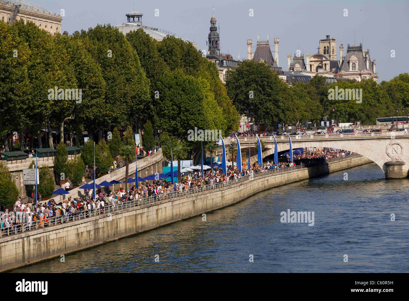 Paris Plage Quais De La Seine Paris France Stock Photo