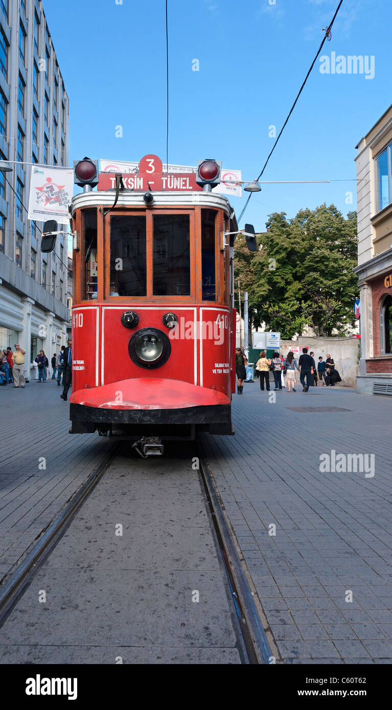 Vintage tram, Istanbul Stock Photo