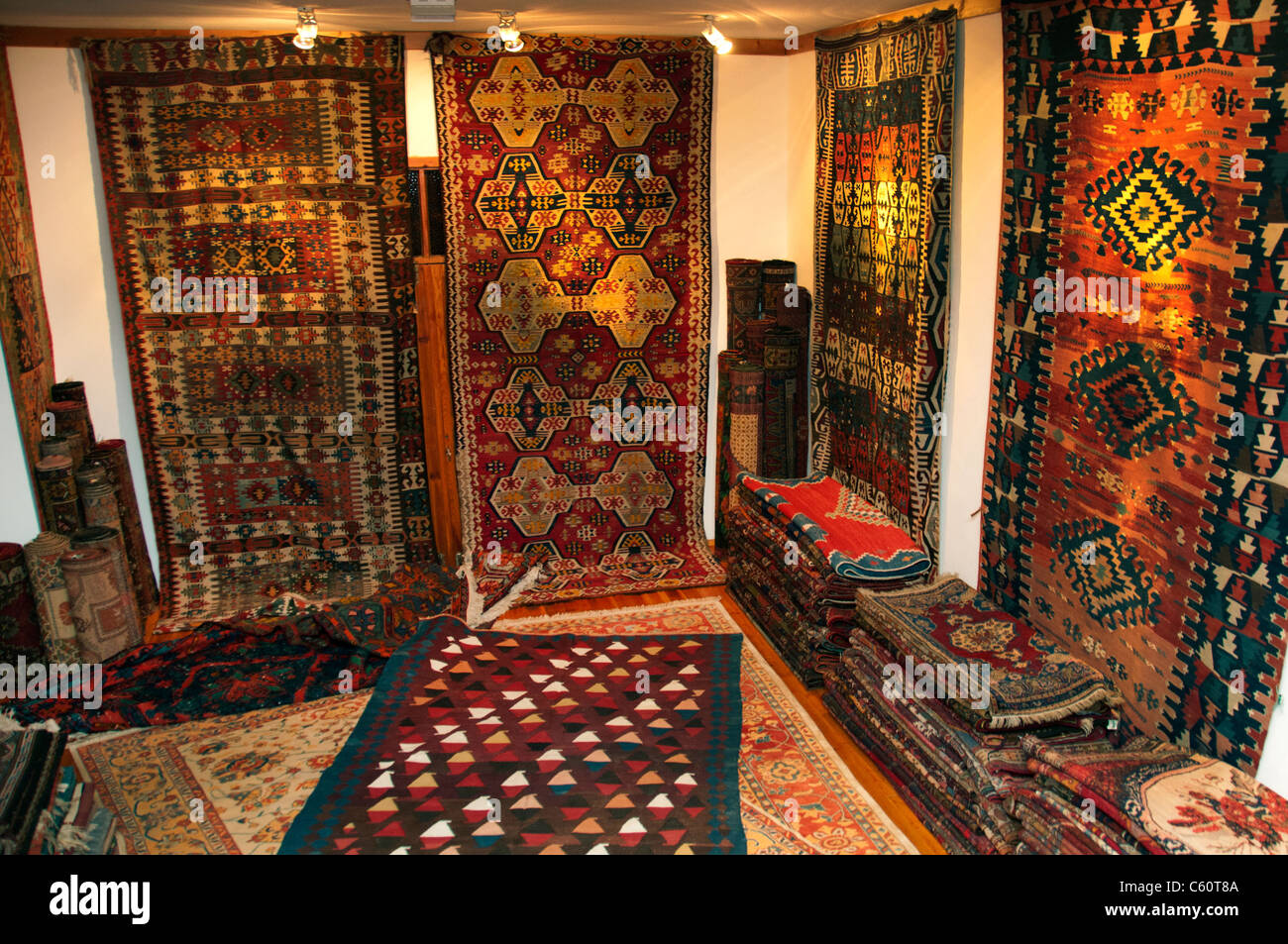 Kas Turkey Turkish Market Bazaar Carpets Carpet Stock Photo Alamy